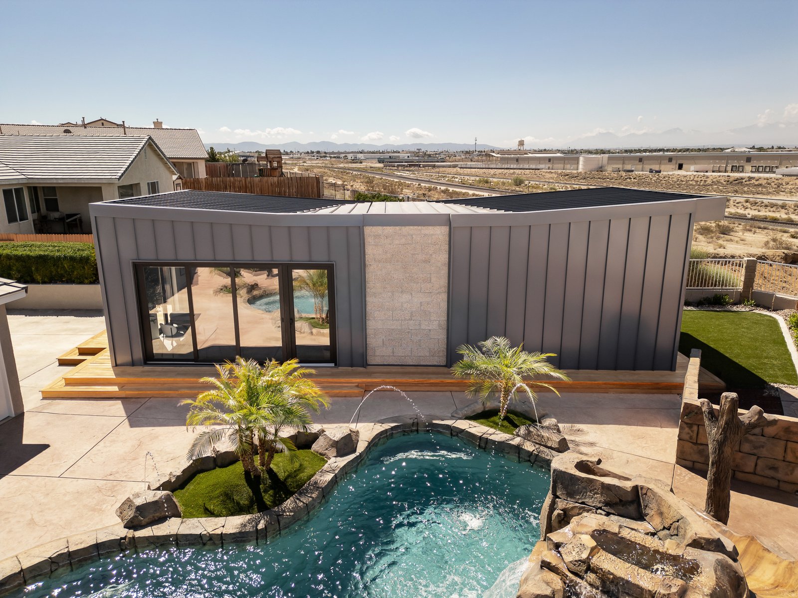 ADU Completed - Drone wider property view